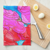 Mooie en kleurrijke Hummingbird keukenhanddoek (Quarter Fold)