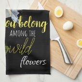 Mooie en kleurrijke keukenhanddoek met blaasjes (Quarter Fold)