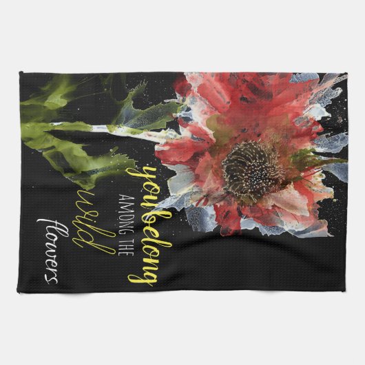 Mooie en kleurrijke keukenhanddoek met blaasjes (Horizontaal)