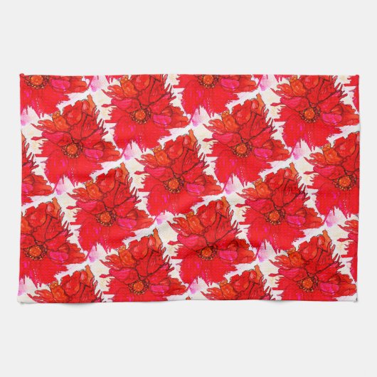 Mooie en kleurrijke keukenhanddoek met blaasjes (Horizontaal)