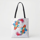 Mooie en kleurrijke Koi Fish Canvas tas (Voorkant)