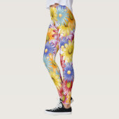 Mooie en kleurrijke madeliefjes leggings (Links)