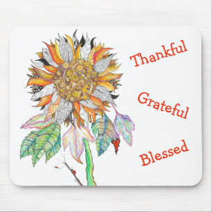 Mooie en kleurrijke Muismat van zonnebloemen