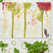 Mooie en kleurrijke Poppy Keuken Handdoek (Gevouwen)