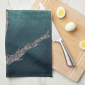 Mooie en kleurrijke Raven Crow Kitchen Towel Theedoek (Quarter Fold)