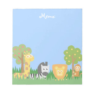 Mooie en Kleurrijke Safari Dieren Thema Notitieblok