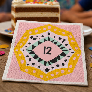 Mooie en kleurrijke servetten met aangepaste leeft