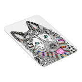 Mooie en kleurrijke Siberische Husky Magnet 3 "x4" Magneet (Rechterzijde)