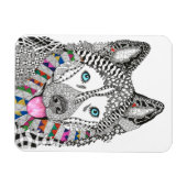 Mooie en kleurrijke Siberische Husky Magnet 3 "x4" Magneet (Horizontaal)