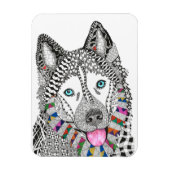 Mooie en kleurrijke Siberische Husky Magnet 3 "x4" Magneet (Verticaal)