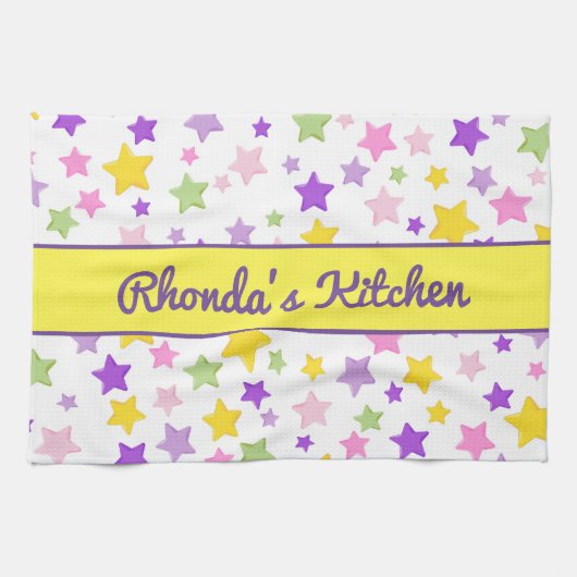 Mooie en kleurrijke sterren theedoek (Horizontaal)