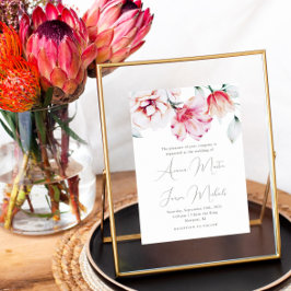 Mooie en kleurrijke uitnodiging tot het huwelijk