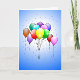 Mooie en kleurrijke verjaardagsballonnen kaart