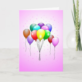 Mooie en kleurrijke verjaardagsballonnen kaart