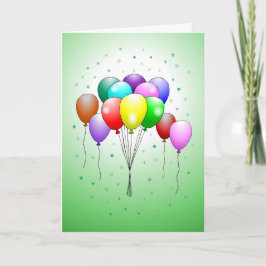 Mooie en kleurrijke verjaardagsballonnen kaart