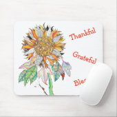 Mooie en kleurrijke zonnebloem Muismat (Met muis)