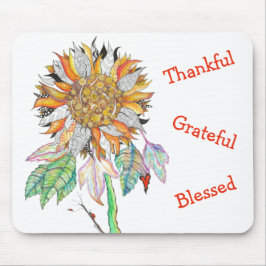 Mooie en kleurrijke zonnebloem Muismat