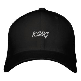 Mooie en knappe Koning Text Basis Flexfit Wol Geborduurde Pet