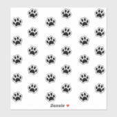 Mooie en leuke zwarte pootafdrukken sticker set (Vel)