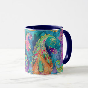 Mooie en levendige grillige Paisley Mok