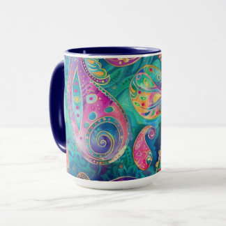 Mooie en levendige grillige Paisley Mok