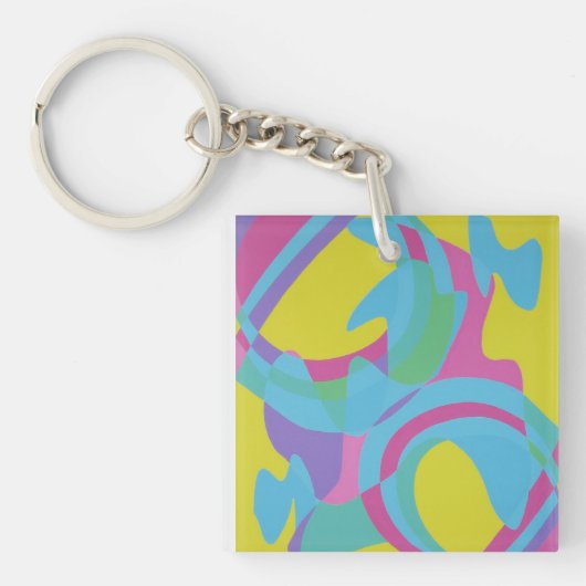 Mooie en levendige kleuren! Acrylsleutelhanger Sleutelhanger (voorkant)