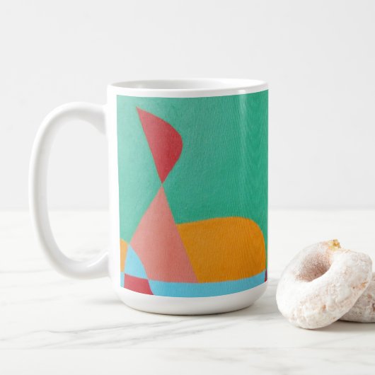 Mooie en levendige kleuren! Koffiemok (Met donut)