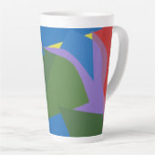 Mooie en levendige kleuren! Latte mok (Rechterhoek)