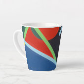 Mooie en levendige kleuren! Latte mok (Linkerhoek)