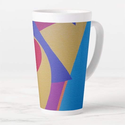 Mooie en levendige kleuren! Latte mok (Rechterhoek)