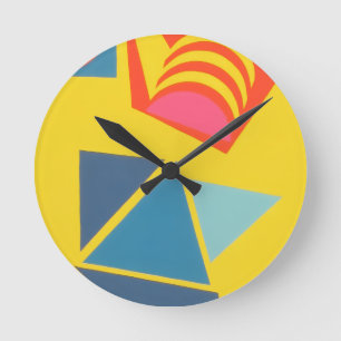 Mooie en levendige kleuren! Ronde klok