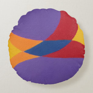 Mooie en levendige kleuren! Ronde kussen