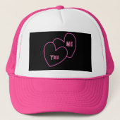 Mooie en mooie twee harten samen U en ik Trucker Pet (Voorkant)
