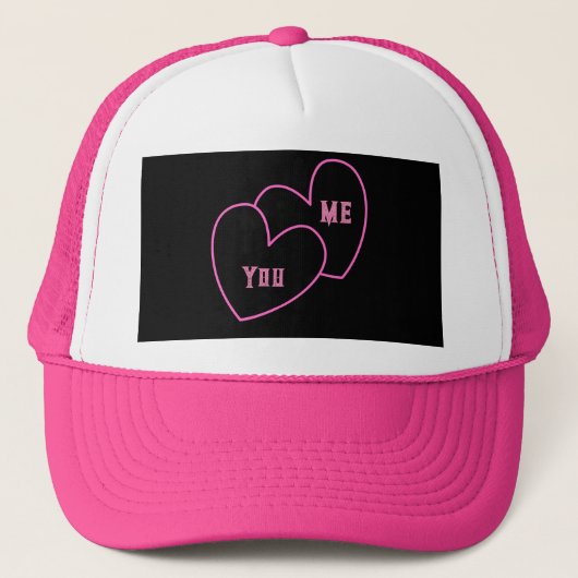 Mooie en mooie twee harten samen U en ik Trucker Pet (Voorkant)