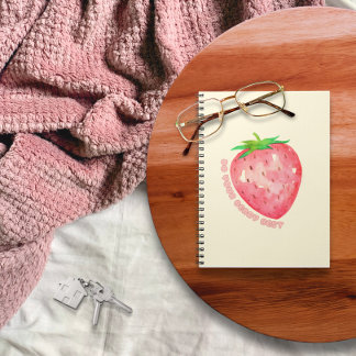 Mooie en Motiverende Aardbeien Notitieboek
