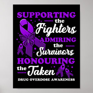 Mooie en ondersteunende drug overdosis bewustzijn poster