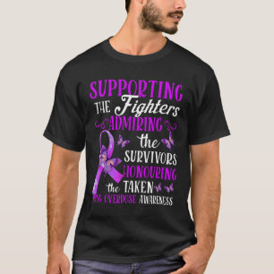 Mooie en ondersteunende drug overdosis bewustzijn  t-shirt