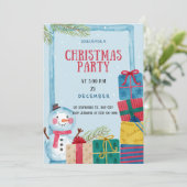 Mooie en ongewone uitnodiging voor kerstfeestjes (Staand voorkant)