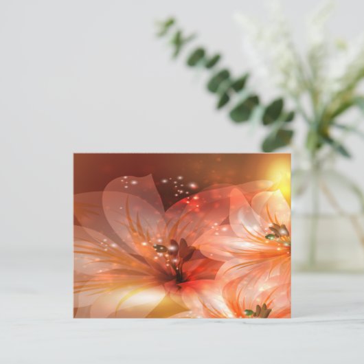 Mooie en Oranje bloemen Briefkaart (Staand voorkant)