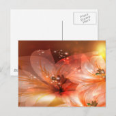 Mooie en Oranje bloemen Briefkaart (Voorkant / Achterkant)