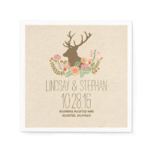 Mooie en romantische herten bruiloft papieren serv