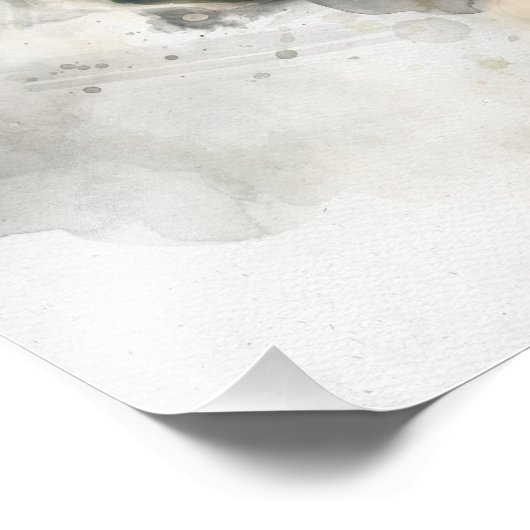 Mooie en schattige kitten slapen waterverf foto afdruk (Hoek)