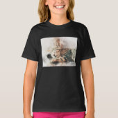 Mooie en schattige kitten slapen waterverf t-shirt (Voorkant)