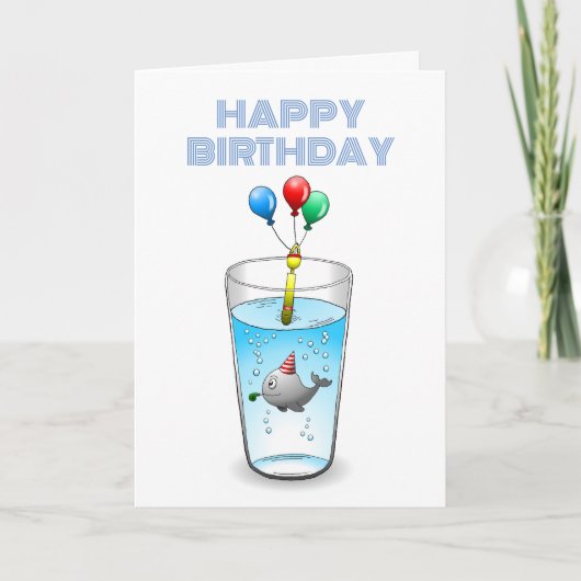 Mooie en Schattigee walvis Kaart (Voorkant)