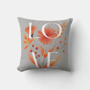 Mooie en simpele oranje bloemen huis decoratie bui buitenkussen