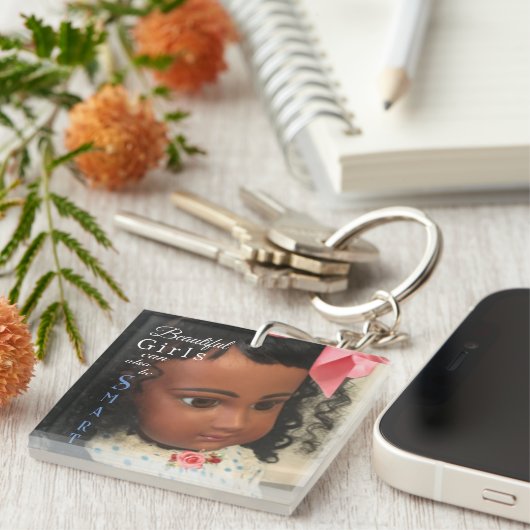 Mooie EN Smart Girl Sleutelhanger (Voorkant Rechts)