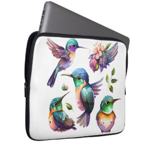 Mooie en stutvogels voor vogelovervallen op laptop sleeve