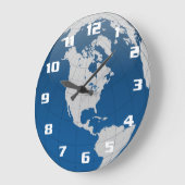 Mooie en unieke aarde en het wereldbol grote klok (Hoek)