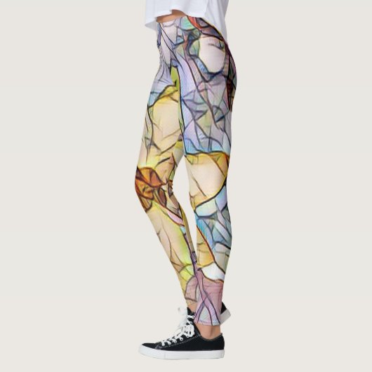 Mooie en unieke pasteimozaïek leggings (Links)