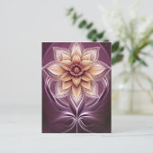 Mooie en verbluffende moderne Fantasy Lotus Flower Briefkaart (Staand voorkant)